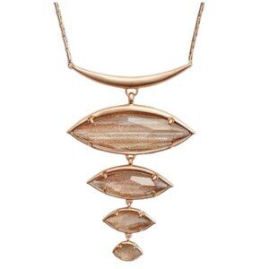 Kendra Scott • Morris Adjustable Slider Necklace • Gold • Gold Dusted Glass